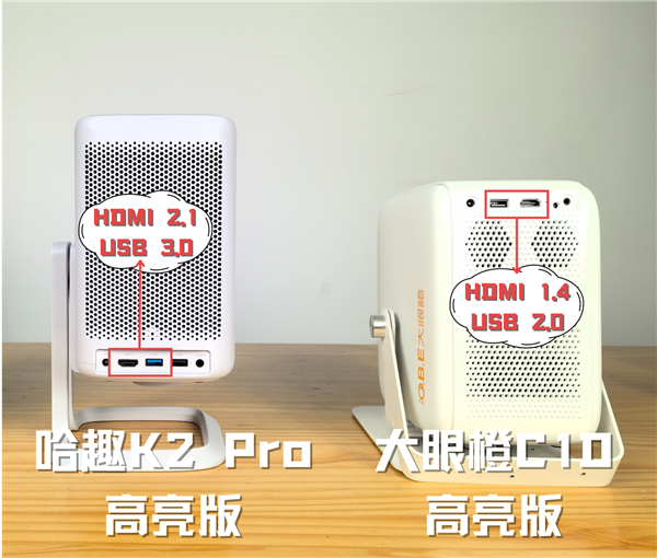 K2Pro高亮版对比大眼橙C1D高亮版！pg电子免费模拟器千元投影性价比之争：哈趣(图12)